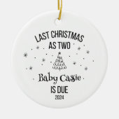 Custom Ultrasound 1. Weihnachten Keramik Ornament (Vorne)