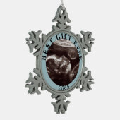 Custom Ultrasound Beste Geschenke je Weihnachten A Schneeflocken Zinn-Ornament (Links)