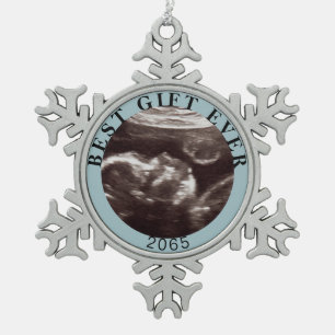 Custom Ultrasound Beste Geschenke je Weihnachten A Schneeflocken Zinn-Ornament