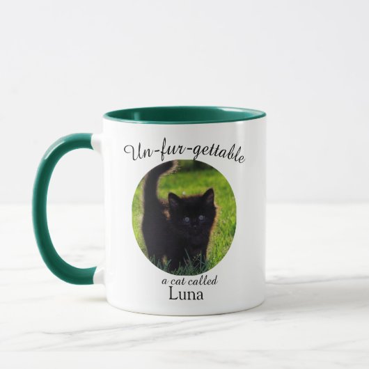 Custom Un-Fur-Gettable Photo Cat Mug  Tasse (Links)
