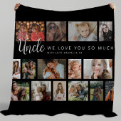 Custom Uncle 18 Photo Collage Fleecedecke