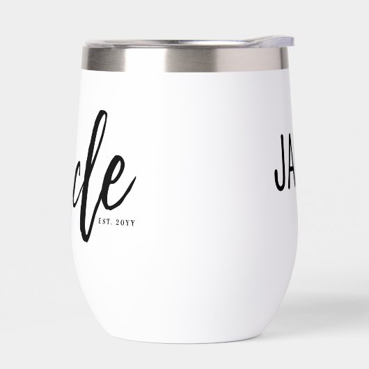 Custom Uncle Est. Modern Brush Script Typografie (Links)