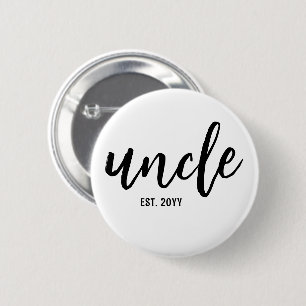 Custom Uncle Est. Modern Brush Script Typografie Button