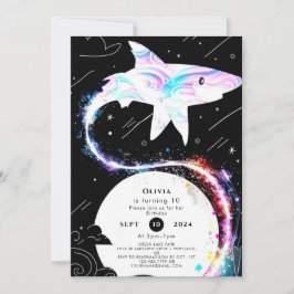 Custom Underwater Deepsea Shark Birthday Einladung
