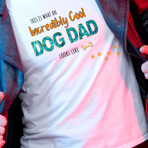 Custom Unglaublich Cool Hund Vater Foto Geschenk f T-Shirt
