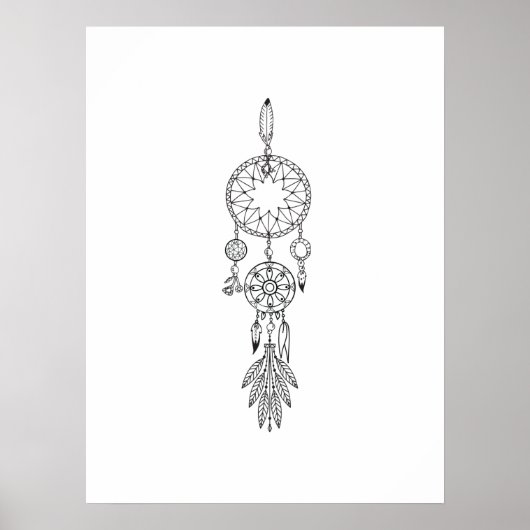 Custom Uni Dreamcatcher Coloring Poster (Vorne)