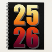 Custom Uni Semester Red Personal Planner Planer (Vorderseite)