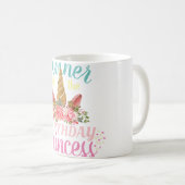 Custom Unicorn Blumenhorn Mutter Prinzessin Gesche Kaffeetasse (VorderseiteRechts)