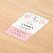 Custom Unicorn Cute Pink Birthday Party Invitation Acryleinladungen (Ablage )