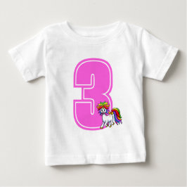 Custom Unicorn Number Baby T - Shirt