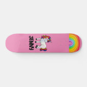 CUSTOM UNICORN RAINBOW PINK MÄDCHEN Skateboard (Horizontal)