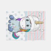 Custom Unicorn Small Baby Boys Fleece Blanket (Vorderseite (Horizontal))