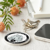 Custom Unicorn Sobriety Meilenstein Geschenk Schlüsselanhänger (Seite)