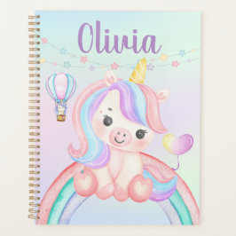 Custom Unicorn Spiral Planner - Personalisiertes G Planer
