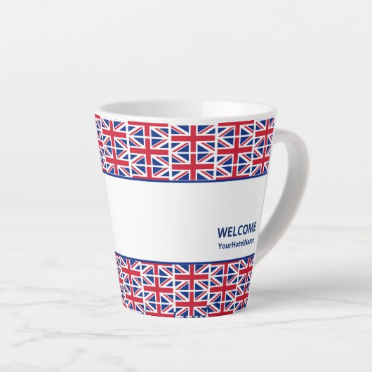 Custom Union Jack Hotel Milchtasse (Rechte Ecke)