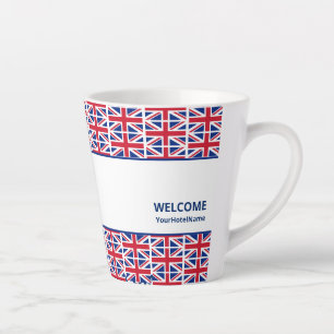 Custom Union Jack Hotel Milchtasse