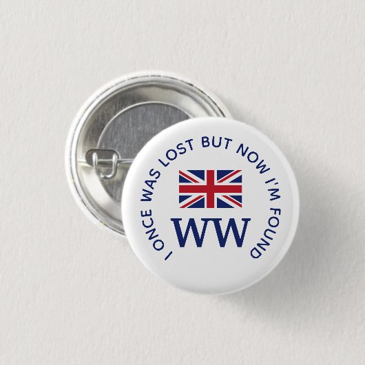 Custom Union Jack MONOGRAM Button (Vorne & Hinten)