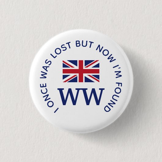 Custom Union Jack MONOGRAM Button (Vorderseite)