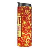 Custom Unique 2 Foto Collage I Liebe Meine Freundi Thermosbecher (Nach rechts gedreht)