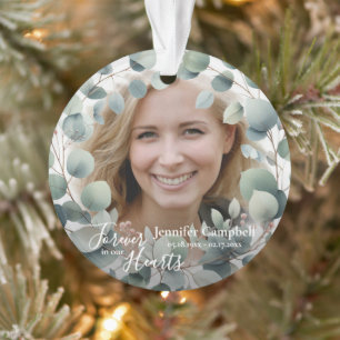 Custom Unique Classic Beileid floral Memorial Ornament