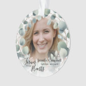 Custom Unique Classic Beileid floral Memorial Ornament (Vorderseite)