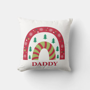Custom Unique Familie Weihnachten Boho Rainbow Kissen