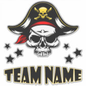 Custom Unique Personalisiert Pirate Aufkleber (Vorderseite)