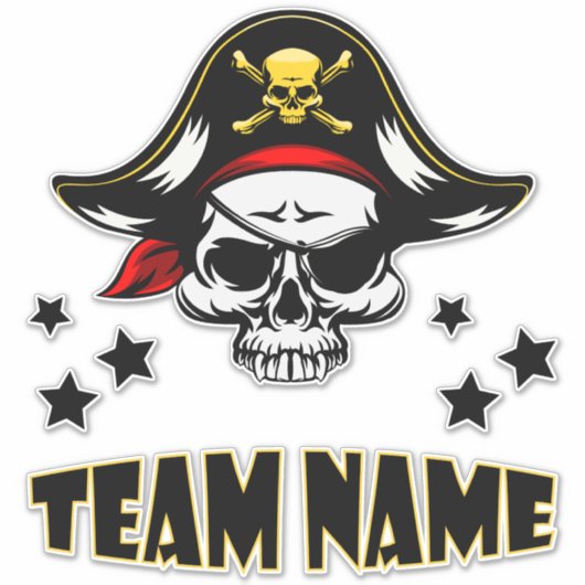 Custom Unique Personalisiert Pirate Aufkleber (Vorderseite)
