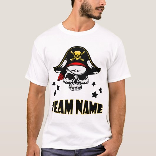 Custom Unique Personalisiert Pirate T-Shirt (Vorderseite)