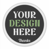 custom, unique, sleek & minimalist aufkleber (Vorderseite)