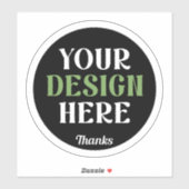 custom, unique, sleek & minimalist aufkleber (Blatt)