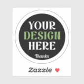 custom, unique, sleek & minimalist aufkleber (Blatt)