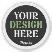 custom, unique, sleek & minimalist aufkleber (Vorderseite)