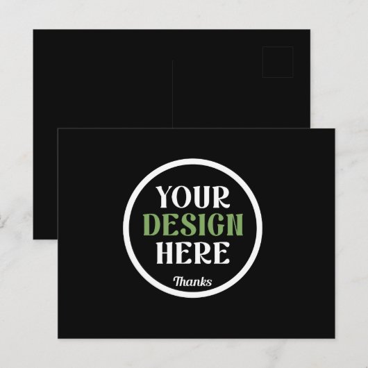 custom, unique, sleek & minimalist hershey®'s kiss postkarte (Vorne/Hinten)