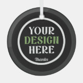 custom, unique, sleek & minimalist ornament aus glas (Vorderseite)