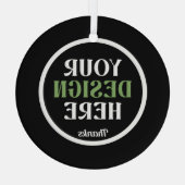 custom, unique, sleek & minimalist ornament aus glas (Rückseite)