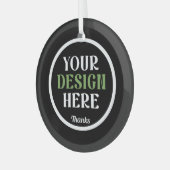 custom, unique, sleek & minimalist ornament aus glas (Vorderseite links)