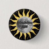 Custom Unique Solar Eclipse 2025 Button (Vorderseite)