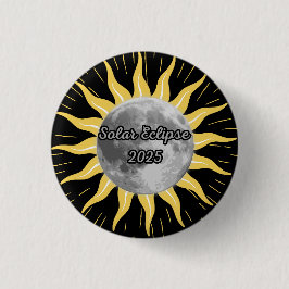 Custom Unique Solar Eclipse 2025 Button