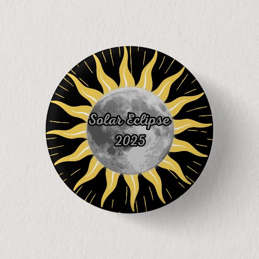 Custom Unique Solar Eclipse 2025 Button (Vorderseite)