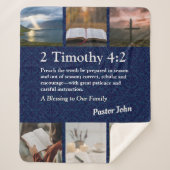 Custom Unique Weihnachtsgeschenke für Pastors Blue Sherpadecke (Vorderseite)