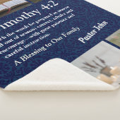 Custom Unique Weihnachtsgeschenke für Pastors Blue Sherpadecke (3/4)