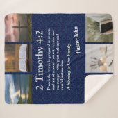 Custom Unique Weihnachtsgeschenke für Pastors Blue Sherpadecke (Vorderseite (Horizontal))