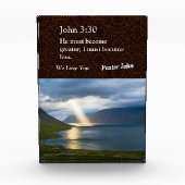 Custom Unique Weihnachtsgeschenke für Pastors Brow Fotoblock (Vorderseite)