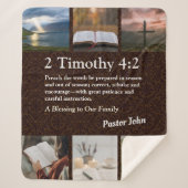 Custom Unique Weihnachtsgeschenke für Pastors Brow Sherpadecke (Vorderseite)