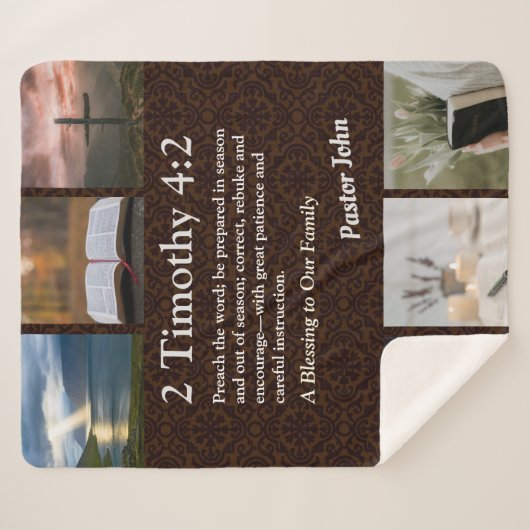 Custom Unique Weihnachtsgeschenke für Pastors Brow Sherpadecke (Vorderseite (Horizontal))