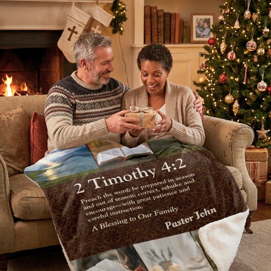 Custom Unique Weihnachtsgeschenke für Pastors Brow Sherpadecke