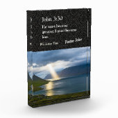Custom Unique Weihnachtsgeschenke für Pastors Grau Fotoblock (Links)