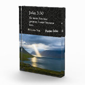 Custom Unique Weihnachtsgeschenke für Pastors Grau Fotoblock (Rechts)