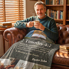Custom Unique Weihnachtsgeschenke für Pastors Grau Sherpadecke